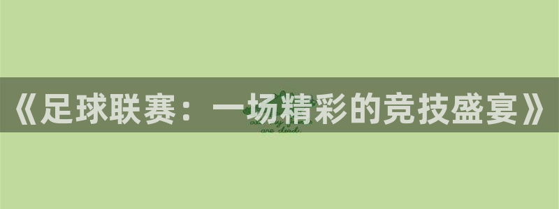 《足球联赛：一场精彩的竞技盛宴》